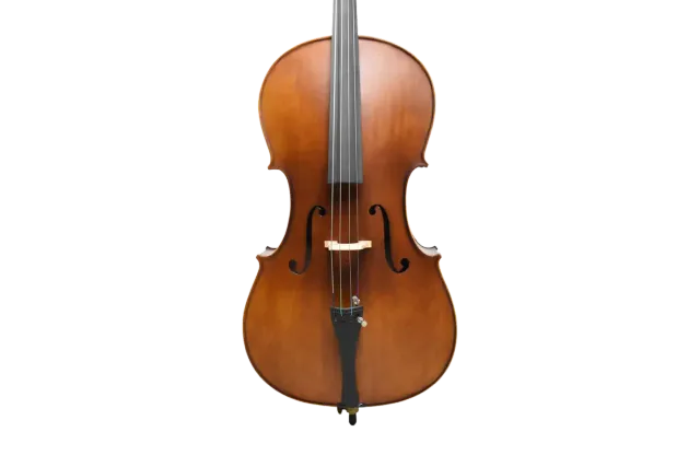 Main 1/2 cello startersset mat donker met strijkstok