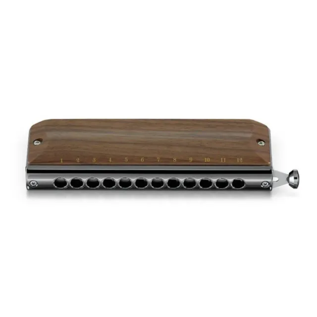 Suzuki Grégoire Maret G-48W chromatische mondharmonica C walnoot