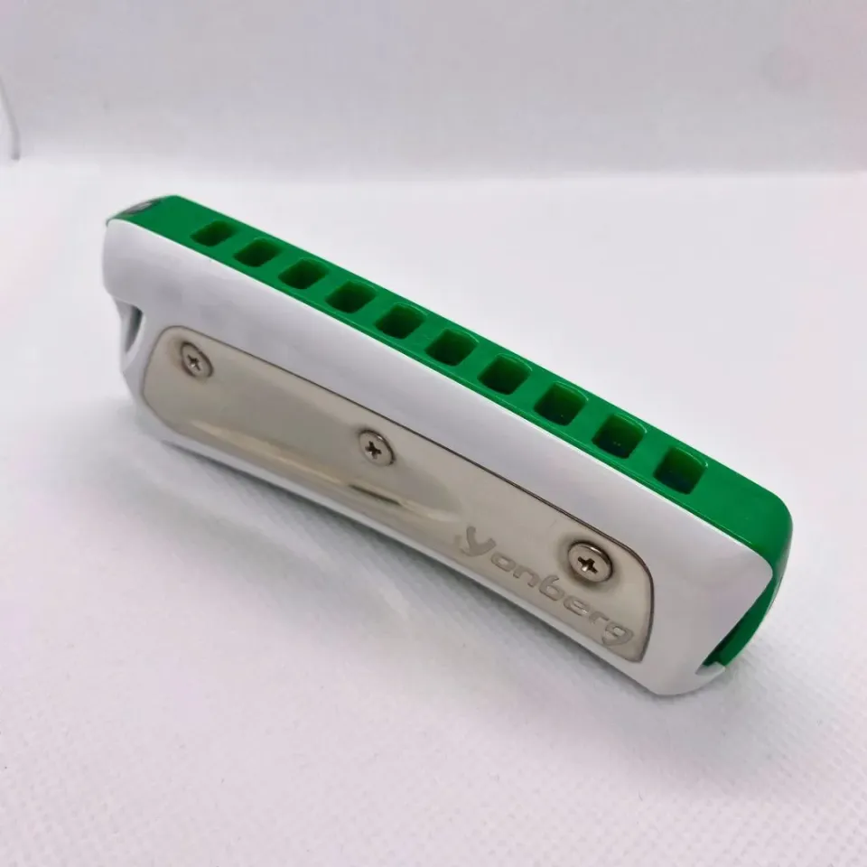 Yonberg Rainbow mondharmonica brons donkergroen
