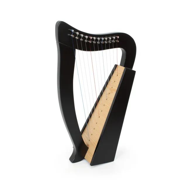 MMX Celtic baby harp 12 snaren zwart met draagtas