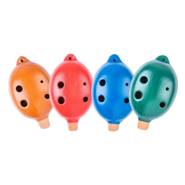 Plaschke hanger-ocarina 4-gaats terracotta bruin
