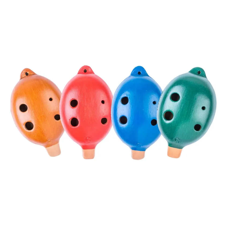 Plaschke hanger-ocarina 4-gaats terracotta bruin