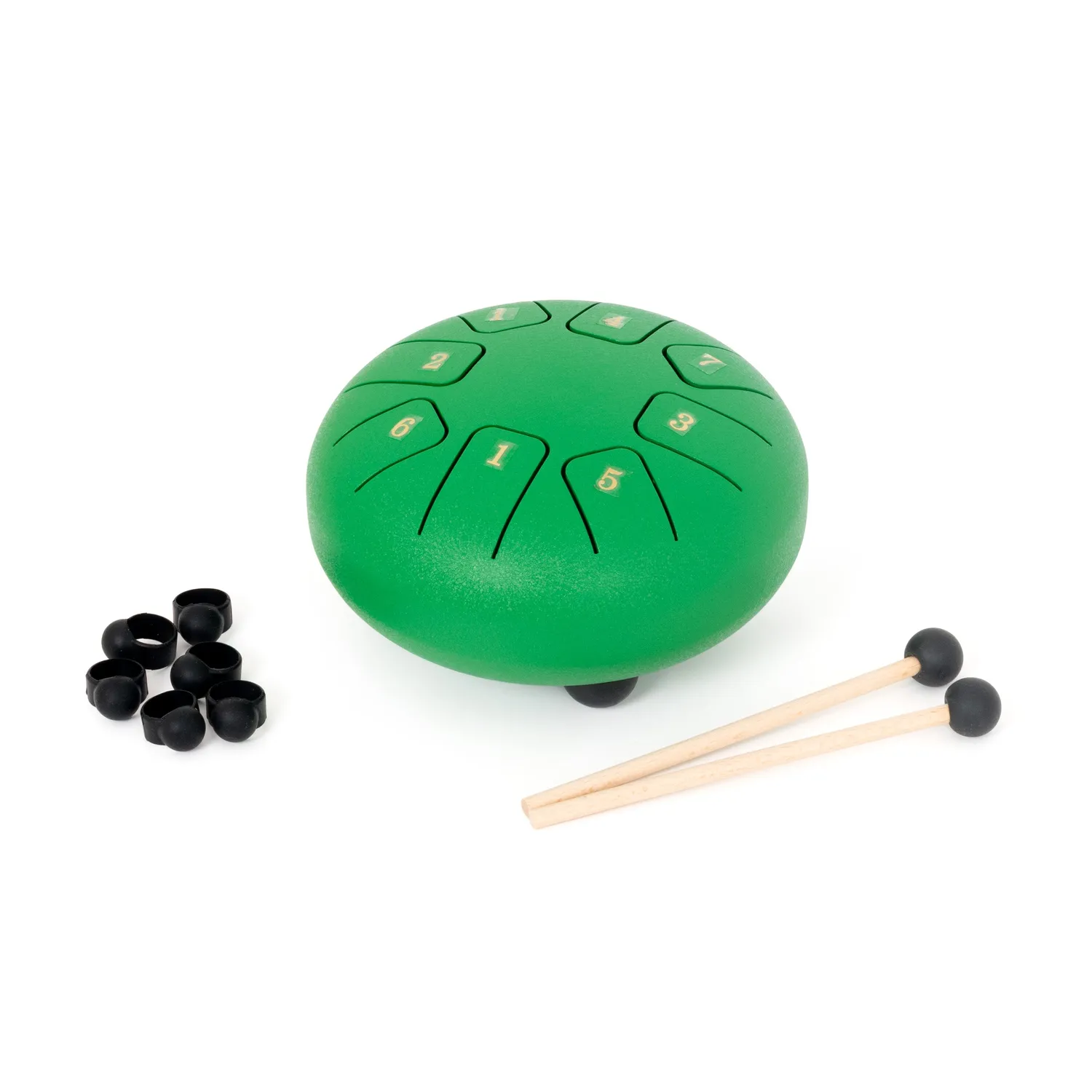 Percussion Plus tonguedrum 6 inch groen staal met tassen