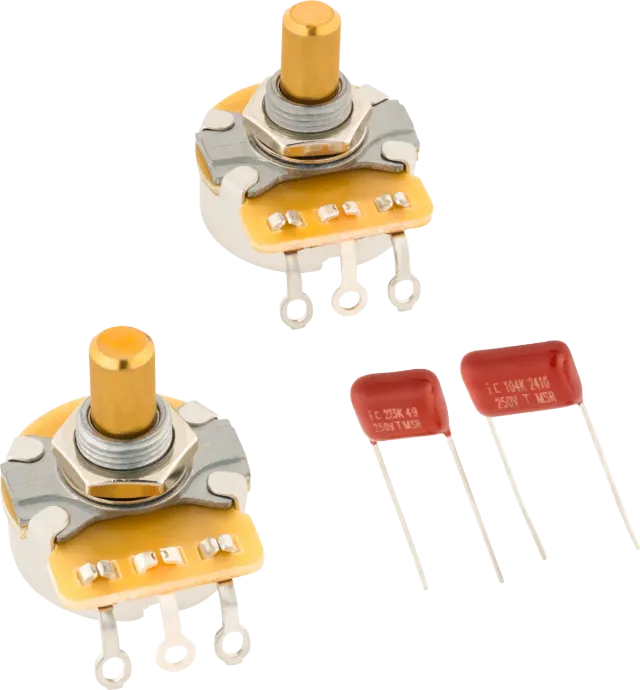 Fender Telecaster potentiometer kit solid shaft 2-pack