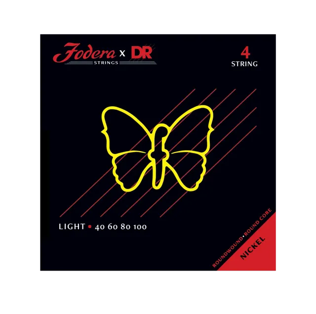 Fodera 40100 Light bassnaren 4-snarig 3-pack stainless steel