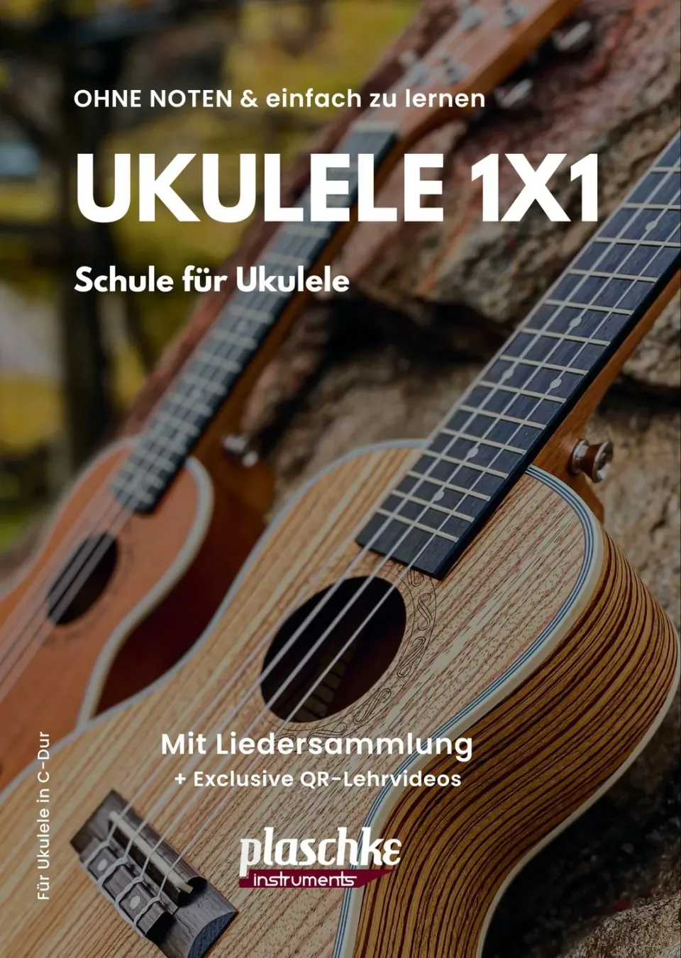 Plaschke Ukulele 101 leerboek zonder noten met QR-video