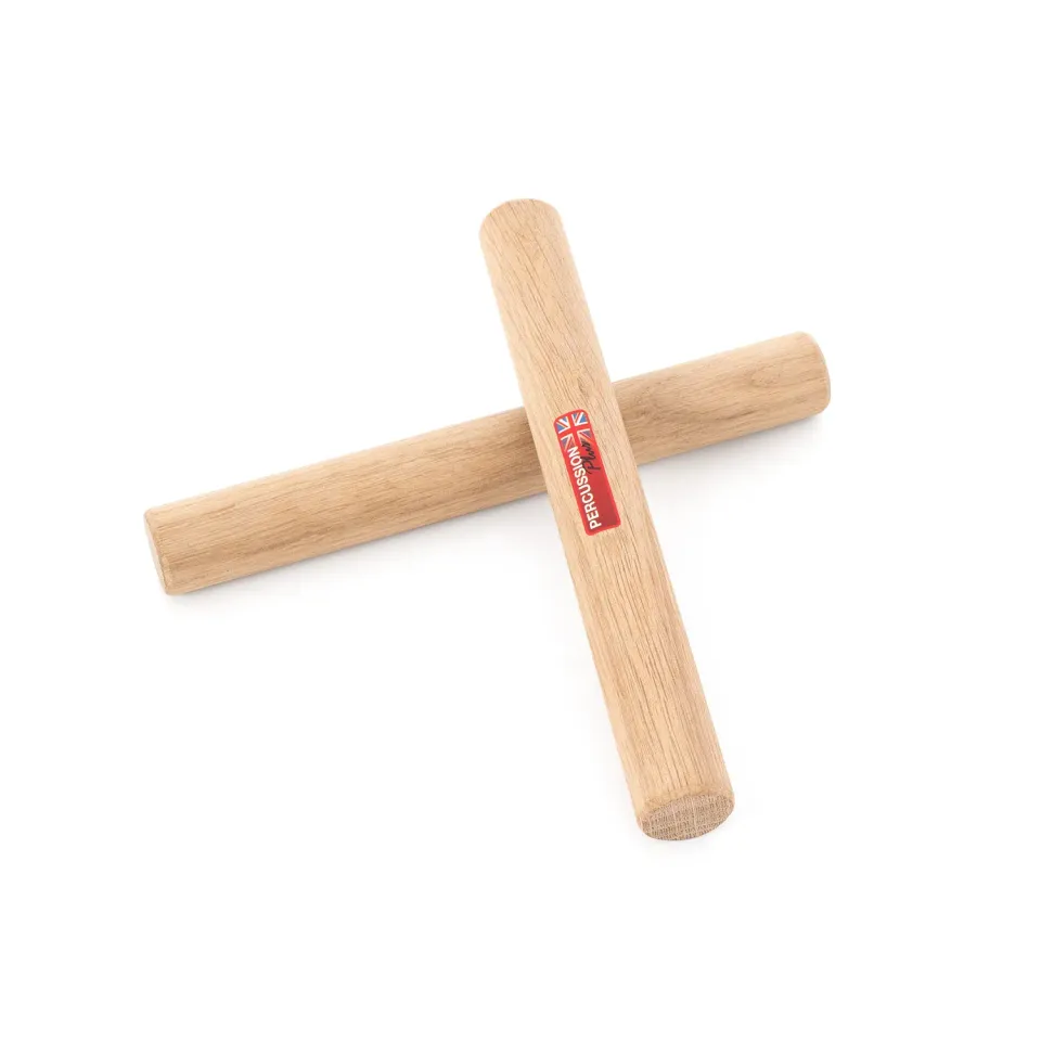 Percussion Plus 8 inch claves massief eikenhout scherp