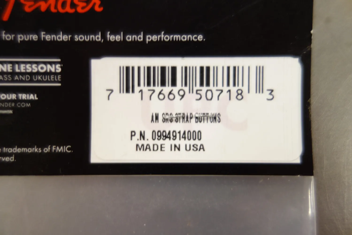 Fender American Series strapbuttons chroom vergrendelbaar 2 stuks