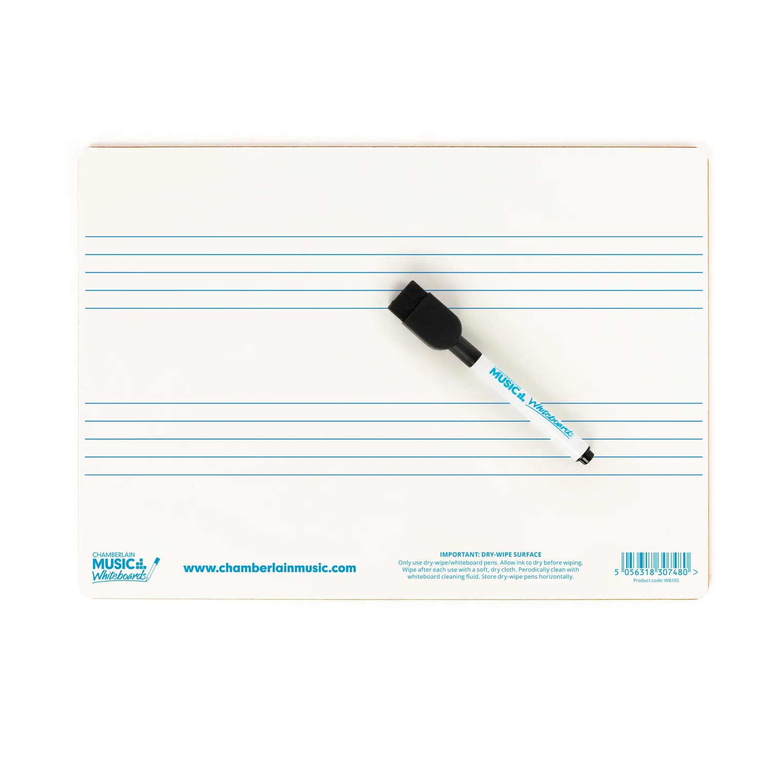 Chamberlain Music whiteboard A4 notenbalk 12-pack 2 balken