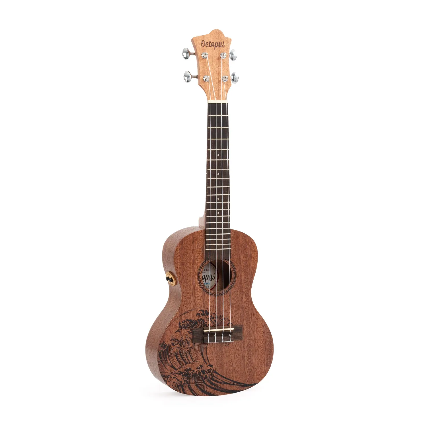 Octopus Rosette concert ukelele elektro wave motief