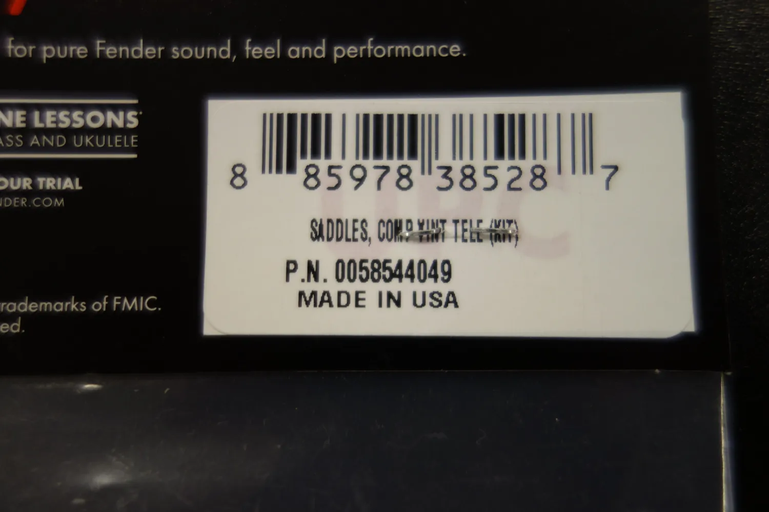 Fender American Vintage Tele brugzadels messing 3 stuks