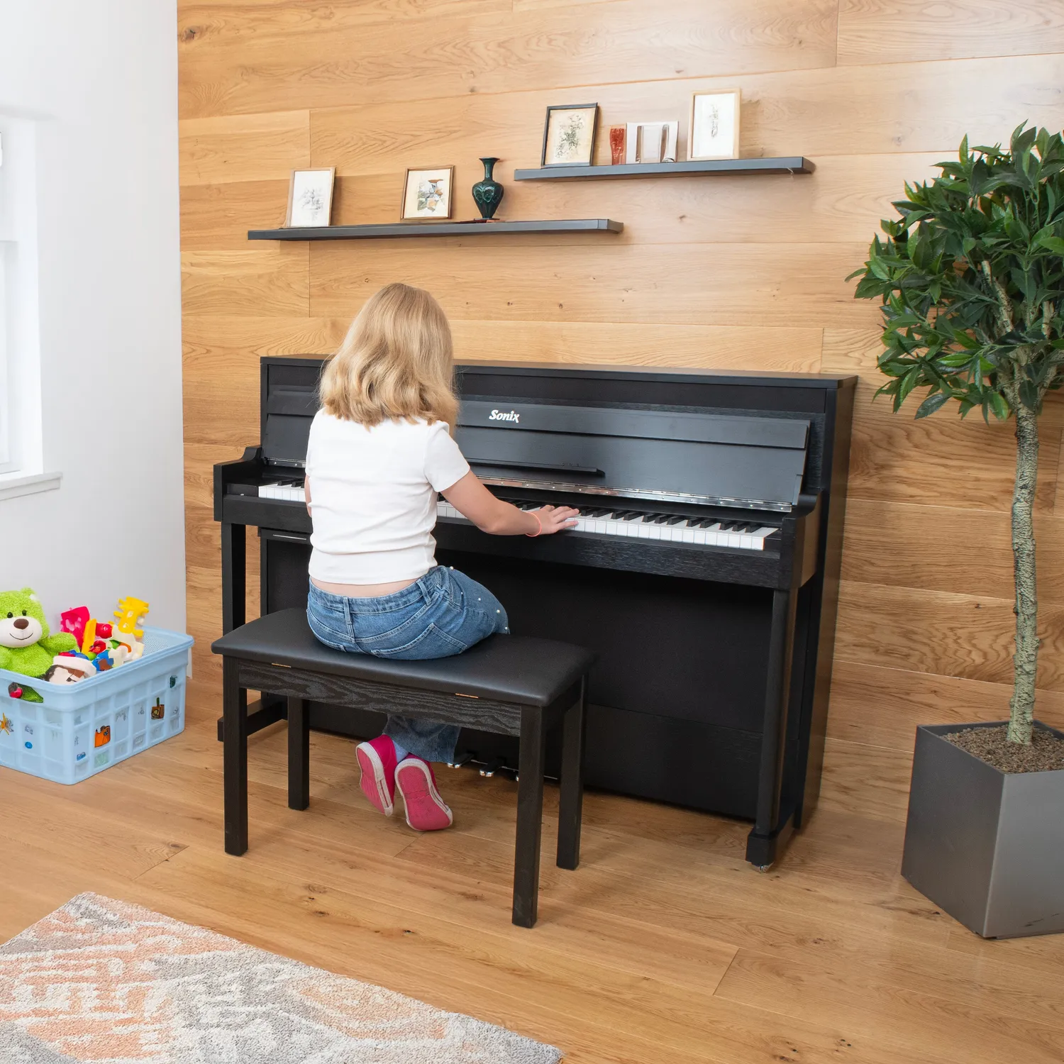 Sonix SXP20 digitale piano 88 toetsen zwart meubel