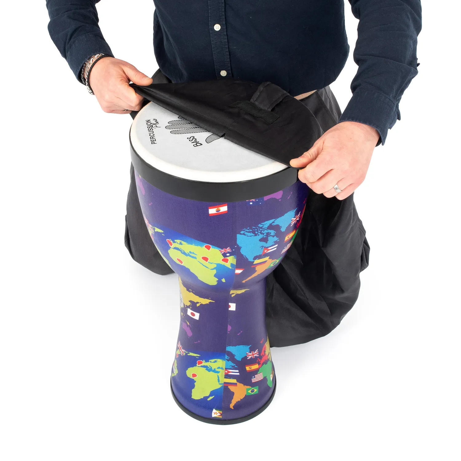 Percussion Plus djembe stofhoes 10 inch trekkoord