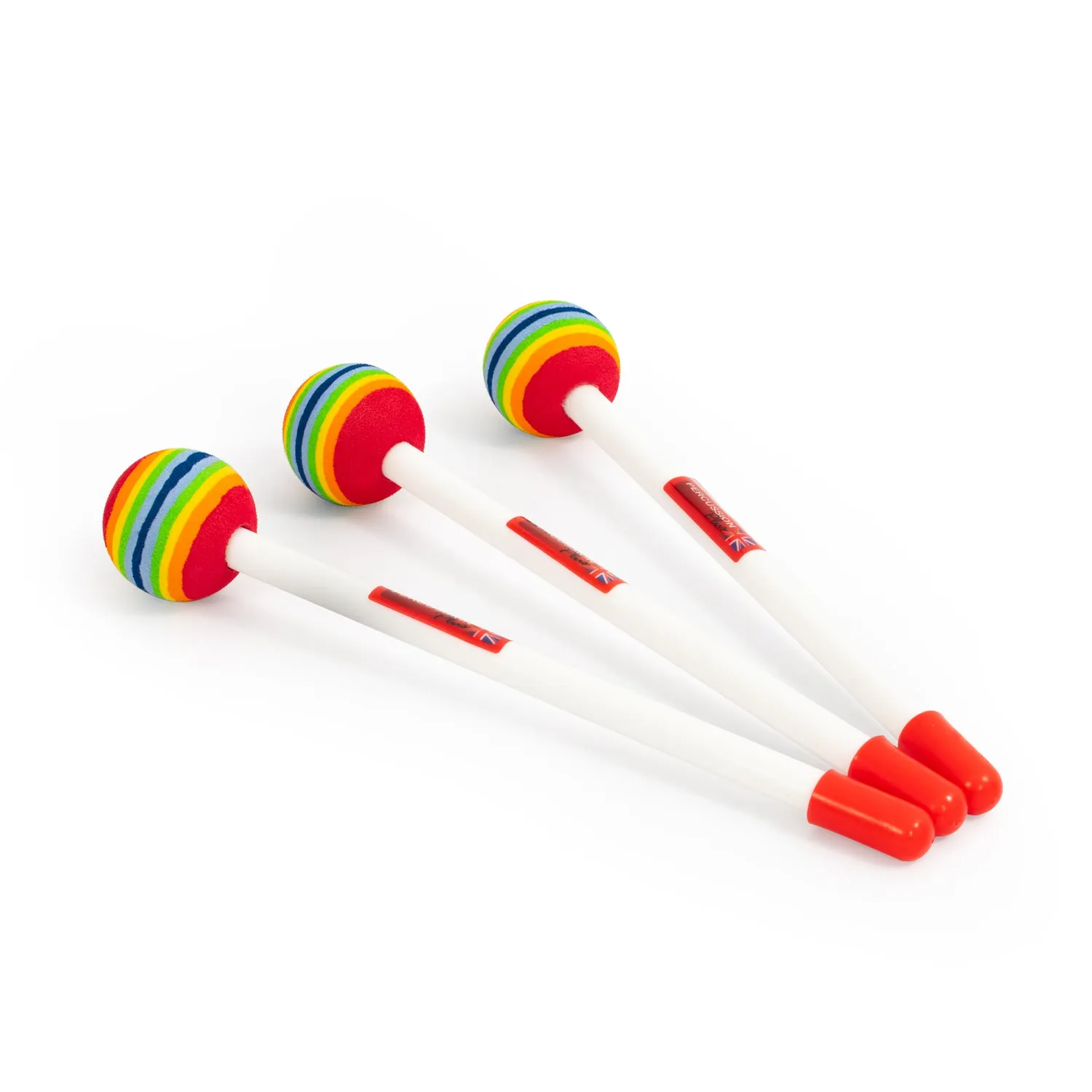 Percussion Plus lollipop drumstok schuim 3 stuks gekleurd