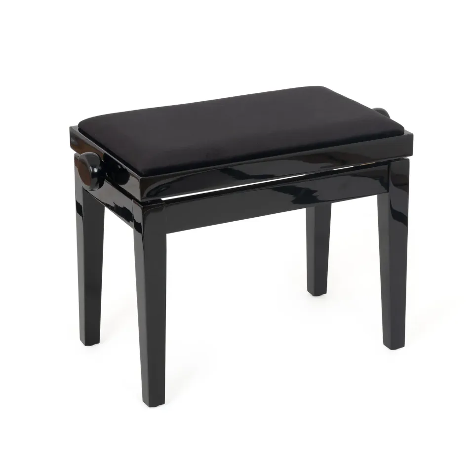 Musisca verstelbare pianokruk mahonie fluweel 46-56 cm