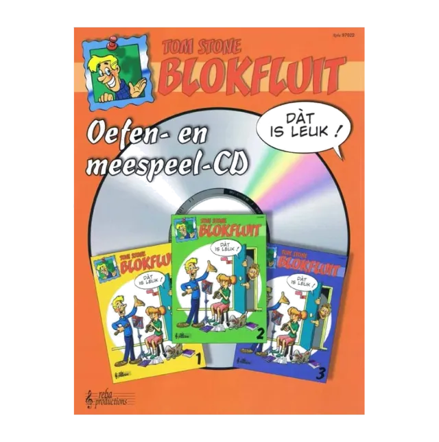 Blokfluit Dat is Leuk Deel 1-3 oefen-cd set meespeel