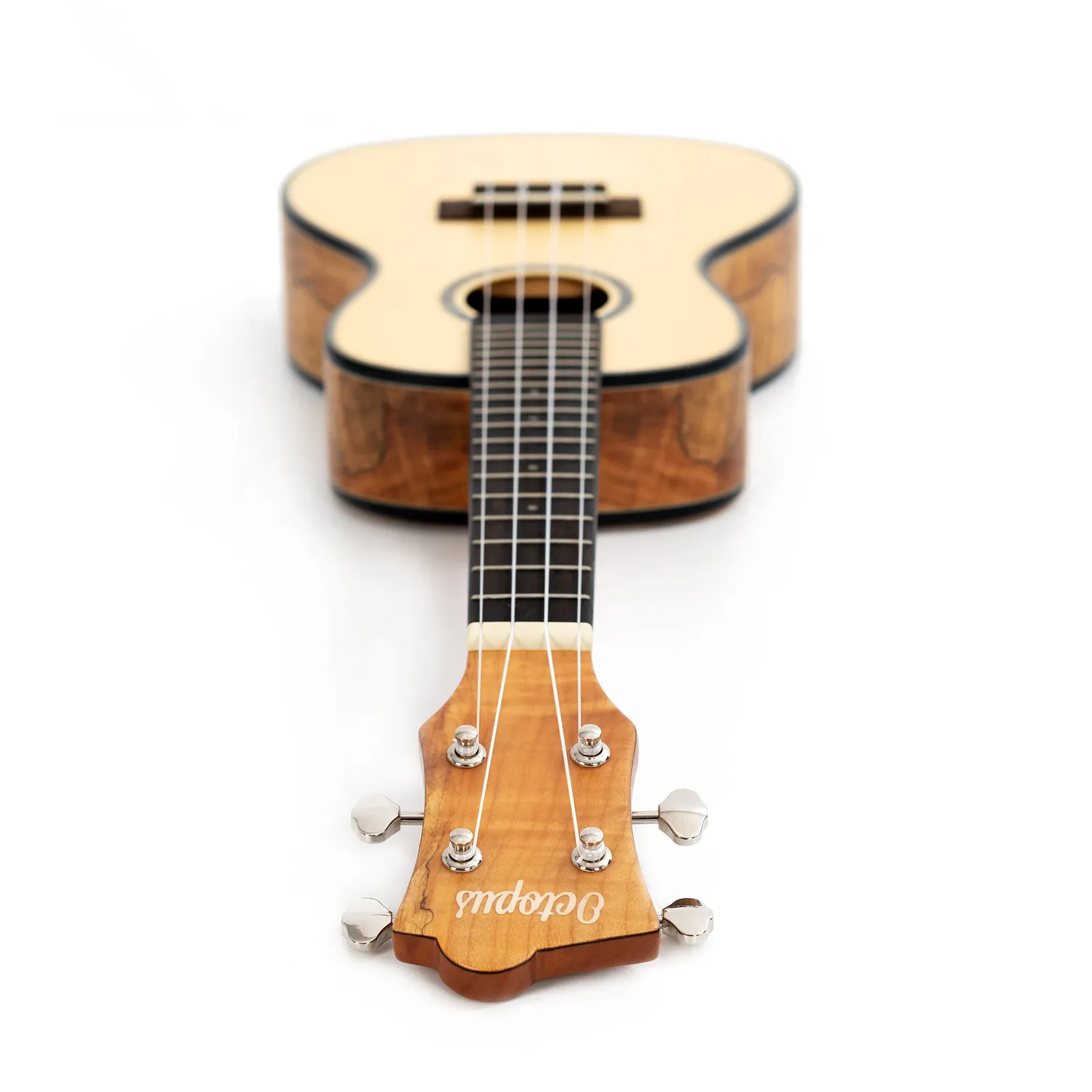 Octopus Spalted Maple concert ukelele massief bovenblad