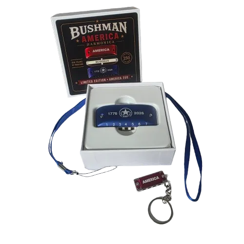 Bushman America 250th Birthday mondharmonica editie