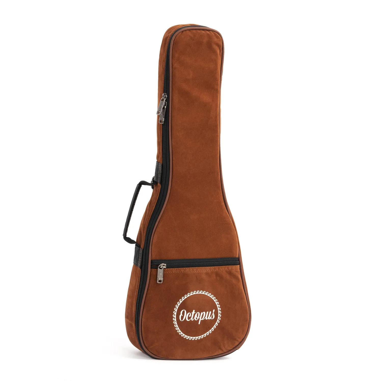 Octopus UK57 ukelele hoes sopraan donkerbruin suède