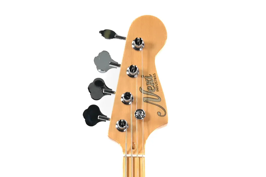 MAI Starter Jazz Bass basgitaar starterset Vintage White 2-pickup