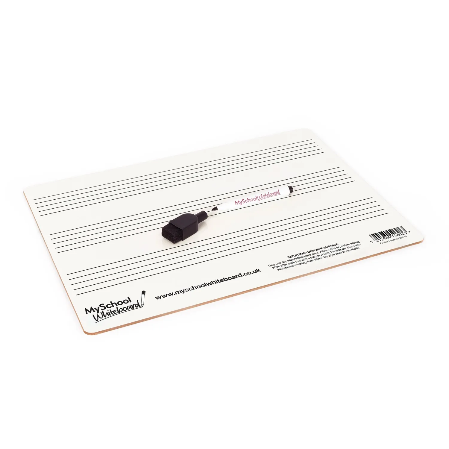 My School Whiteboard muziek whiteboard A4 set van 12 3 balken