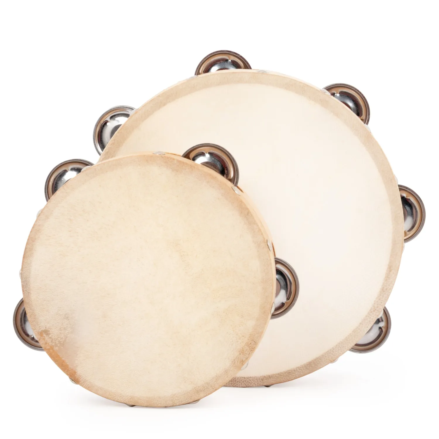 Percussion Plus naturel tamboerijn set 6 en 8 inch