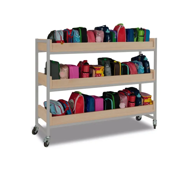 Monarch opbergwagen groot 3 planken grijs 60 kg