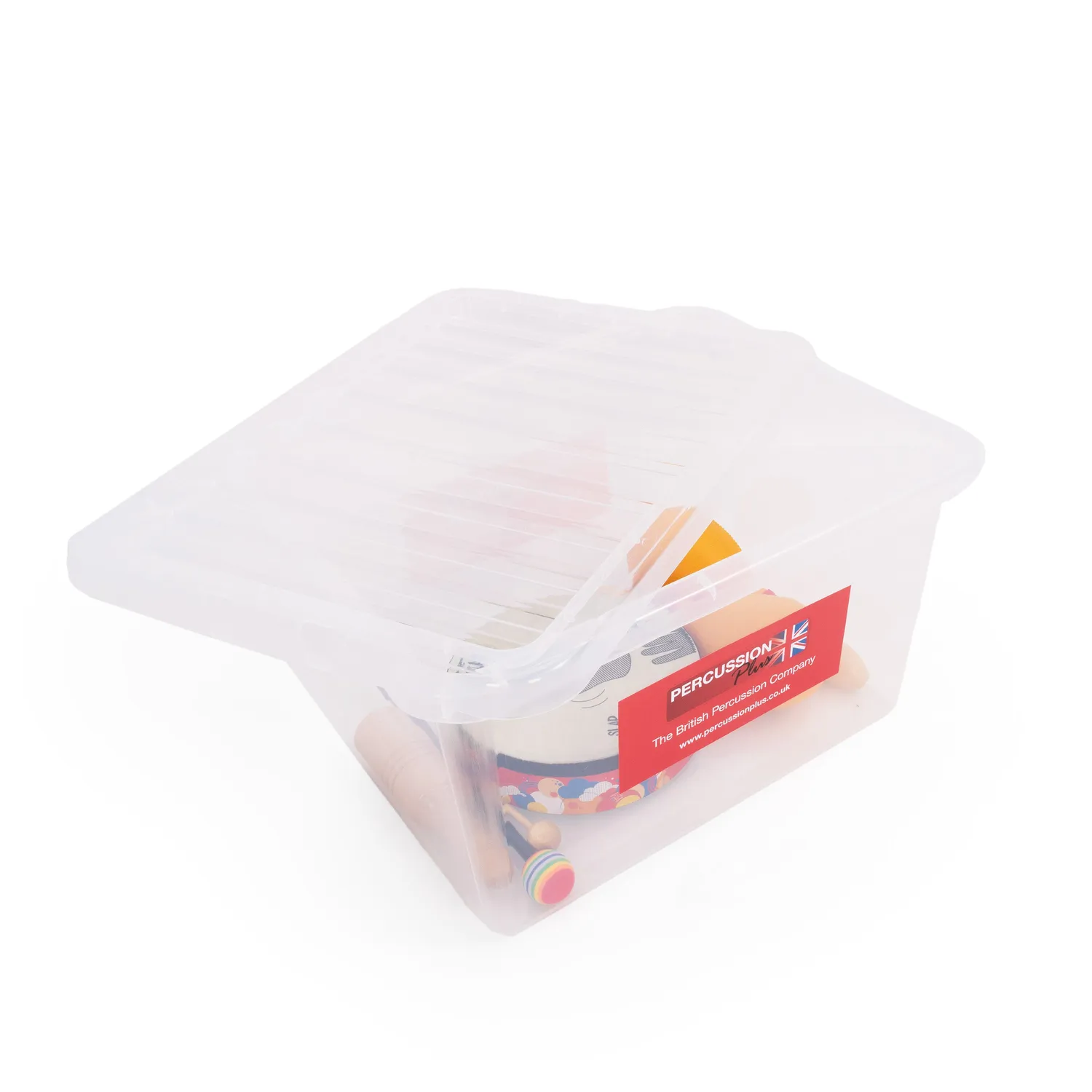 Percussion Plus opbergbox 31 liter transparant kunststof