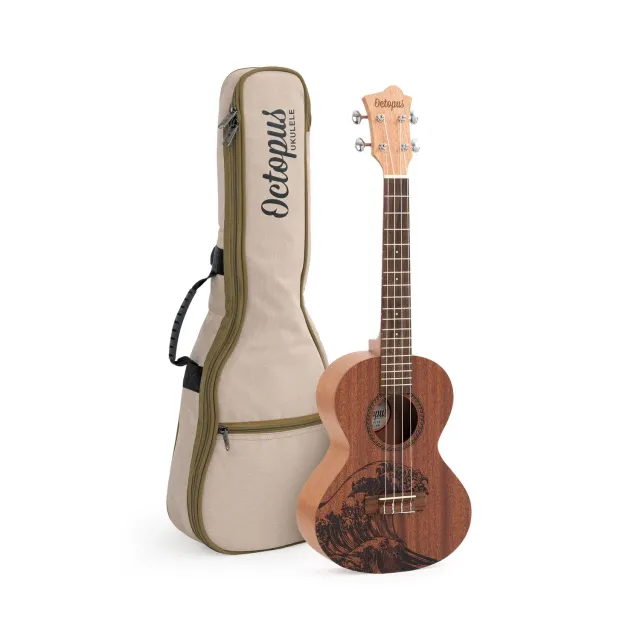 Octopus Rosette tenor ukelele wave golfmotief