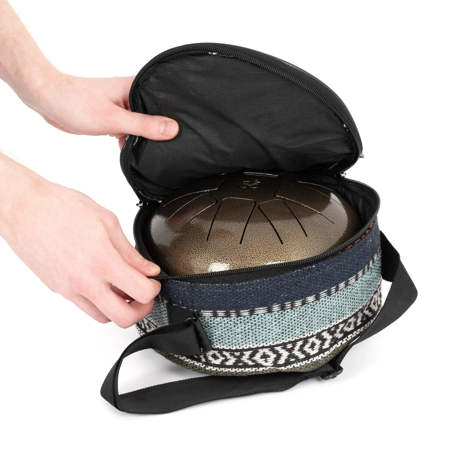 Percussion Plus Honestly Made handpan drum metaal met tas
