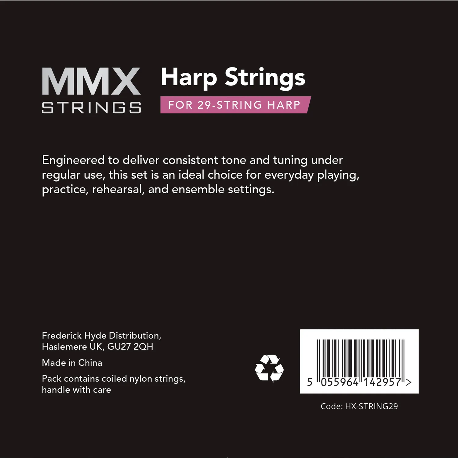 MMX harpsnaren set 29 snaren nylon C3-C7