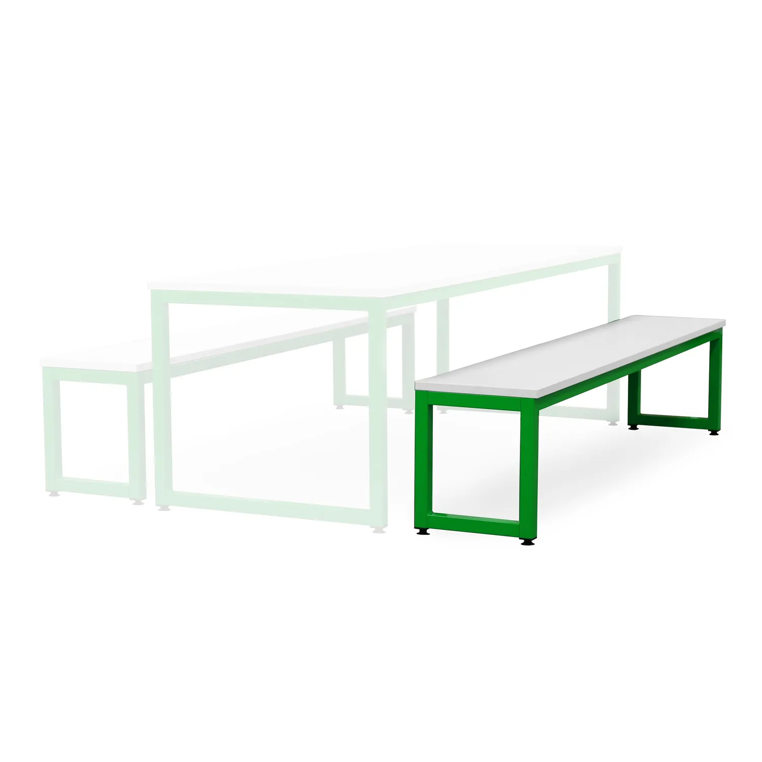 Monarch dining bench eetbank wit blad 200 cm