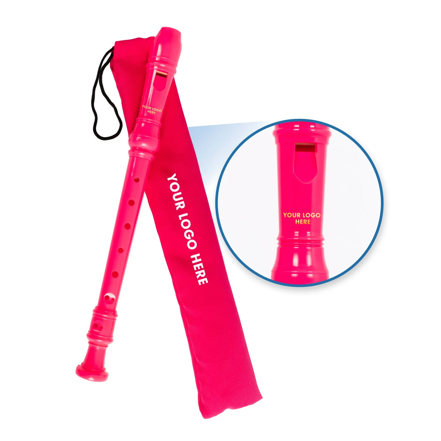 Recorder Workshop 301 blokfluit zwart met logo