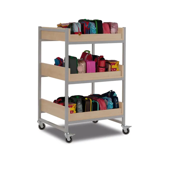 Monarch medium opbergwagen 3 planken grijs 60 kg