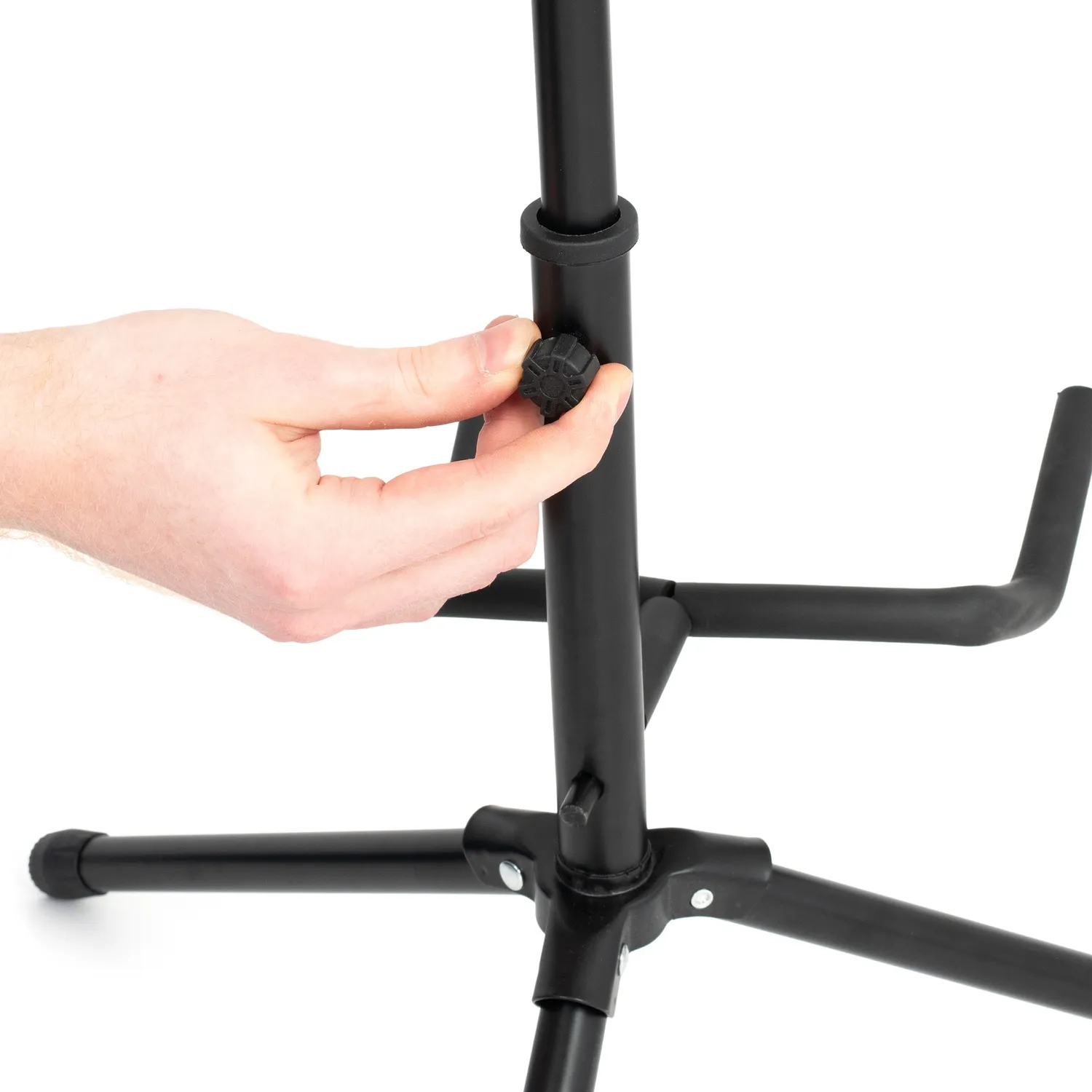 Apextone tripod gitaarstandaard verstelbaar zwart