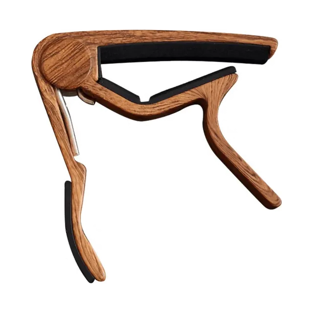 CLX capo akoestische gitaar curved Wood Dark