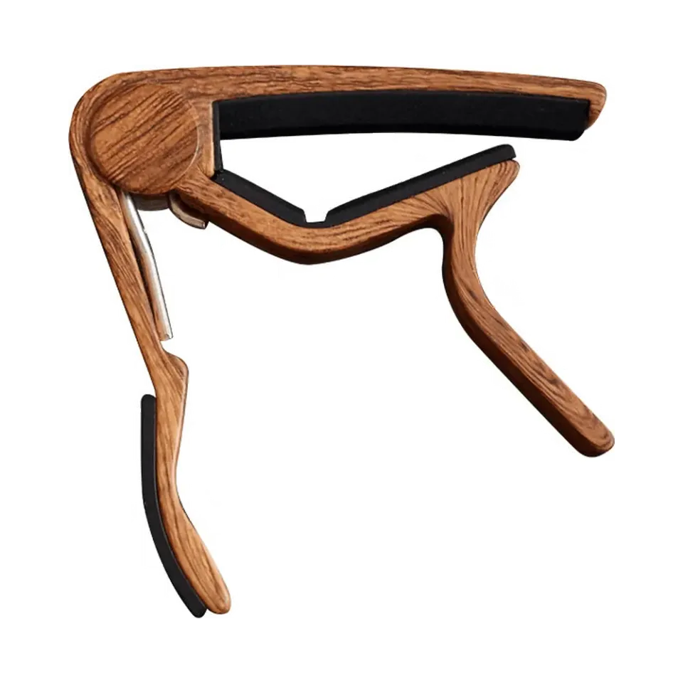 CLX capo akoestische gitaar curved Wood Dark