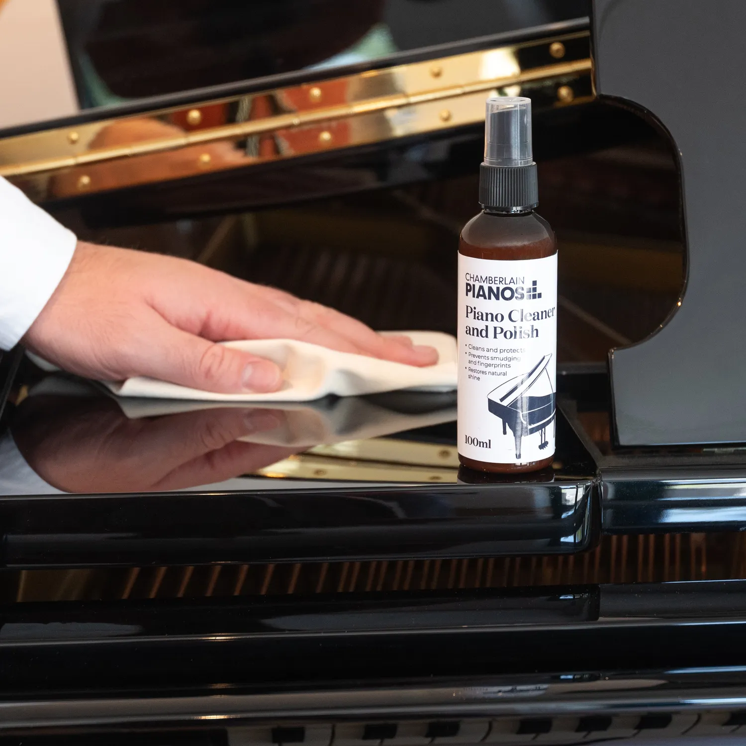 Chamberlain Music pianoreiniger spray 100 ml hoogglans