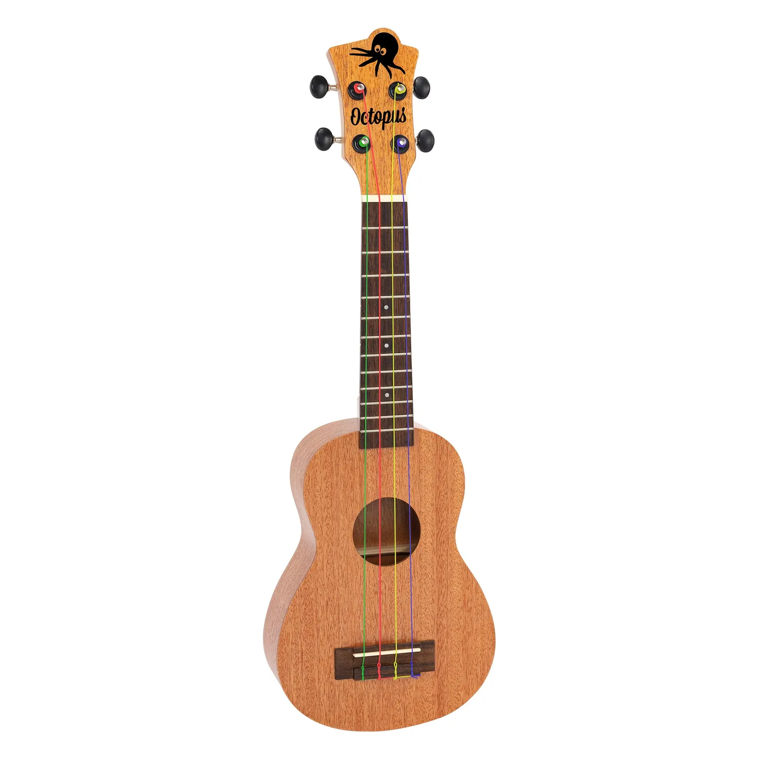 Octopus Academy sopraan ukelele naturel kleursnaren