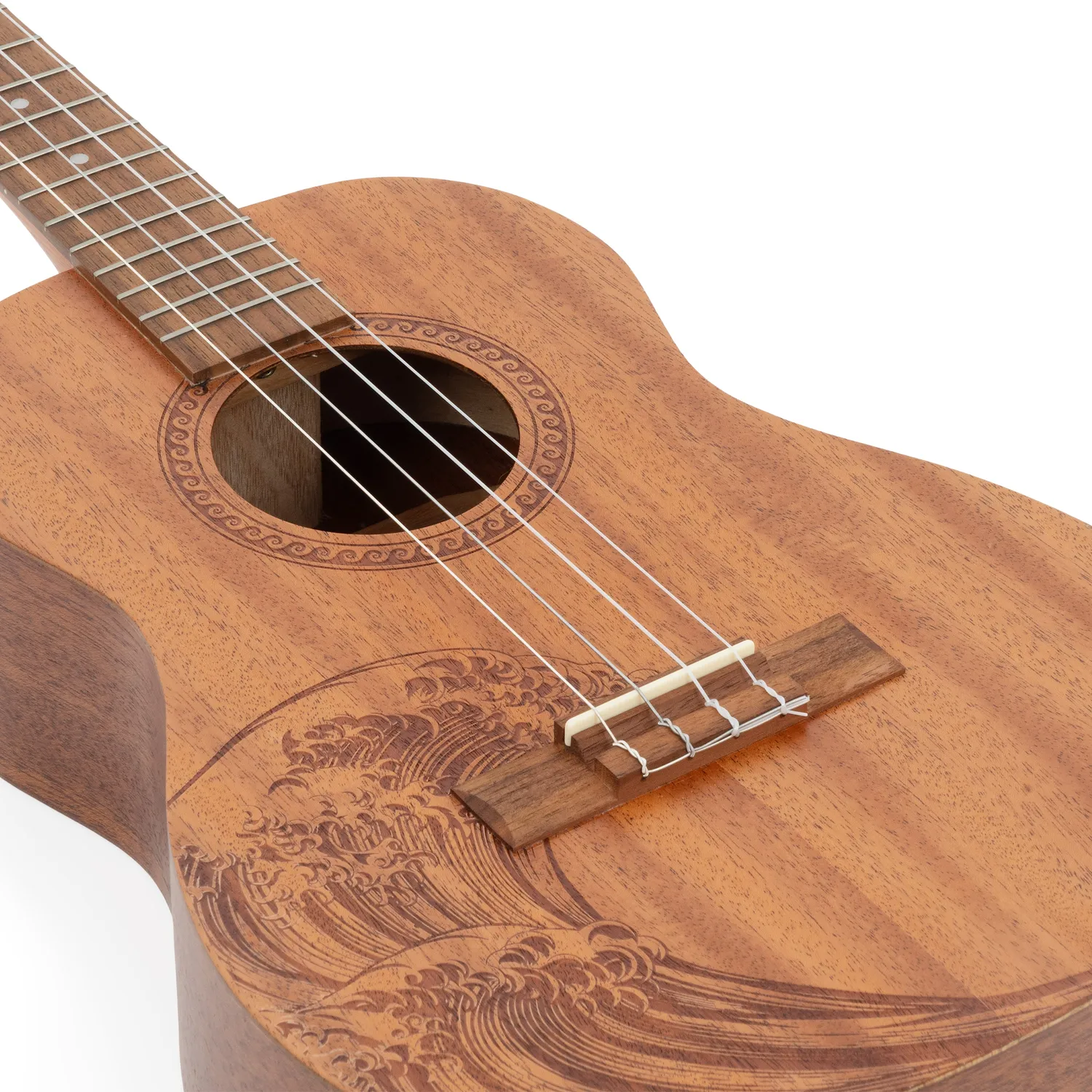 Octopus Rosette bariton ukelele Wave motief met tas