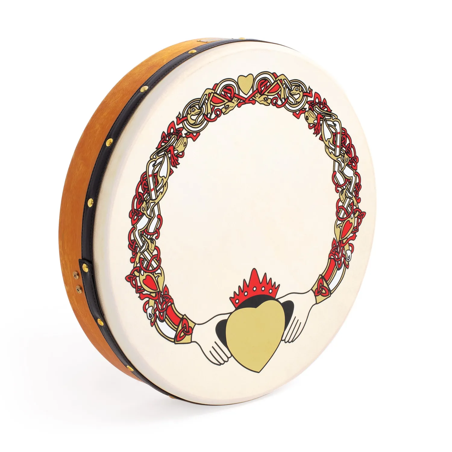 Percussion Plus Claddagh bodhran 18 inch met tas tipper dvd