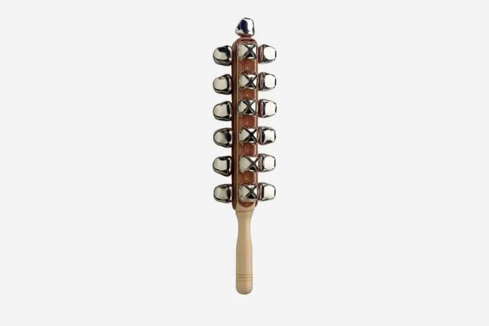 MAIN Sledebel 25 bellen houten grip kerst percussie