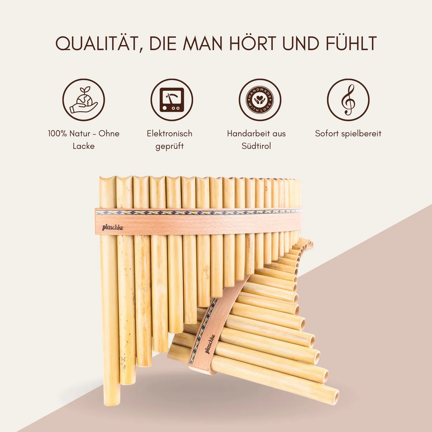 Plaschke Classic panfluit 20 tonen C-groot riet
