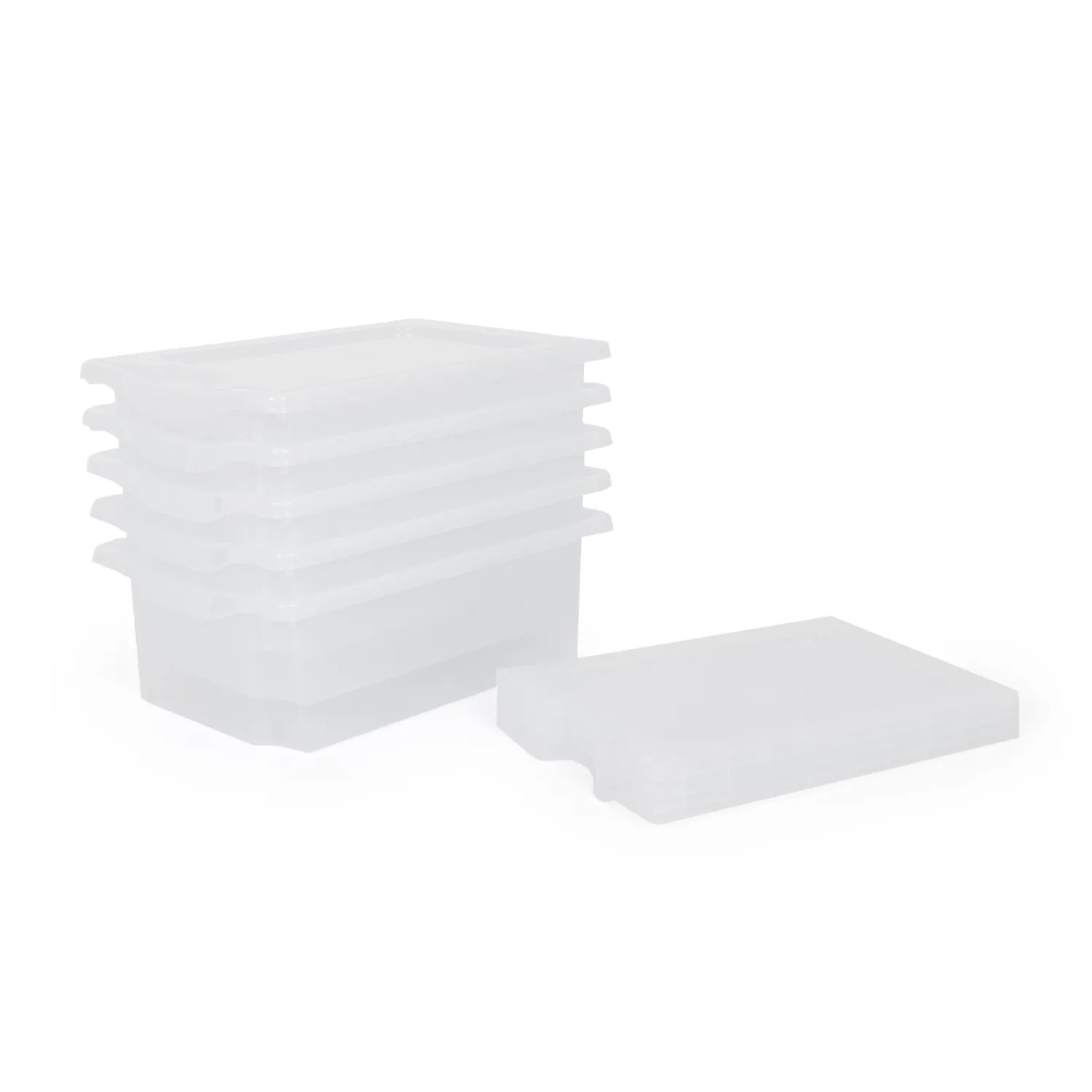 Monarch 20L opbergbox met deksel transparant 5 stuks extra sterk