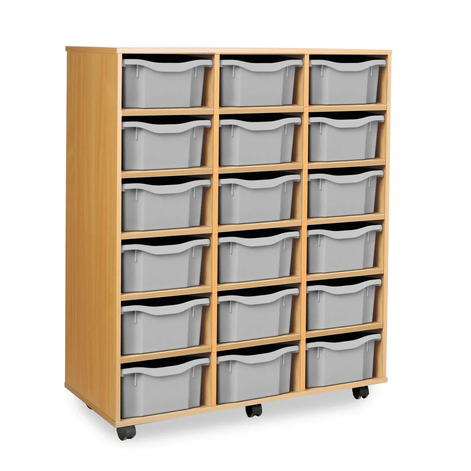 Monarch 18 opbergkast dubbele tray 3x6 blauw