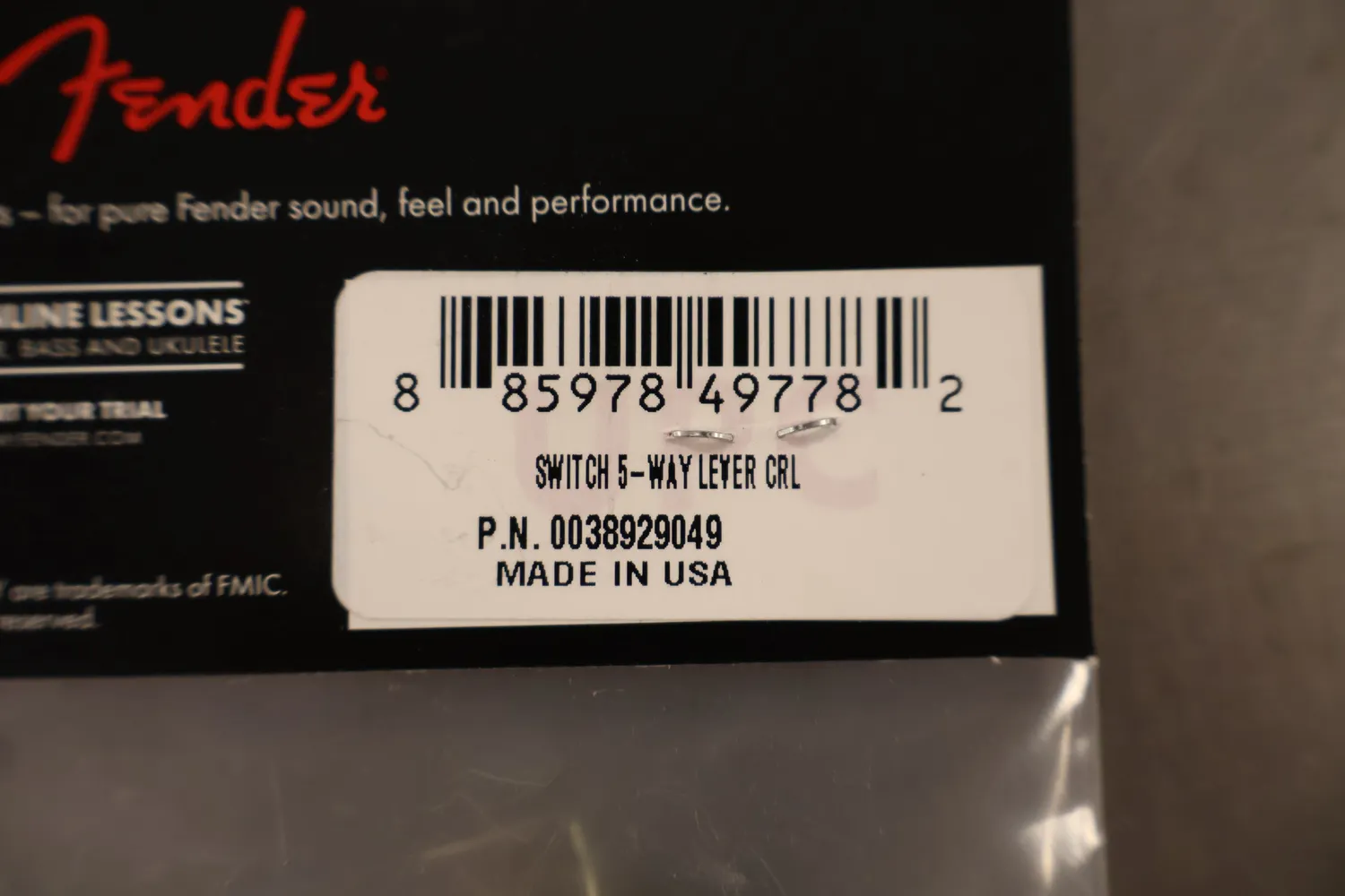Fender Pure Vintage 5-weg schakelaar Stratocaster met schroeven