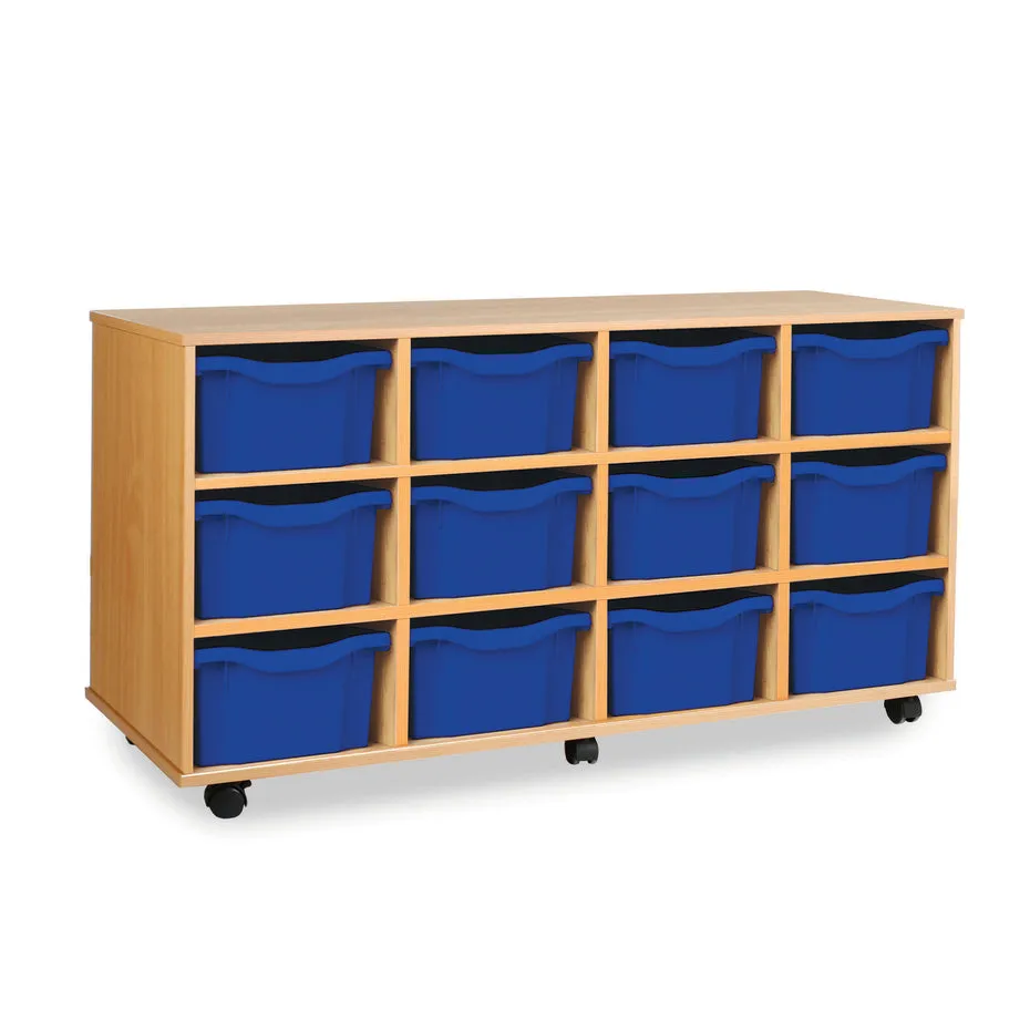 Monarch 12 ladekast dubbel blauw 4x3 trays