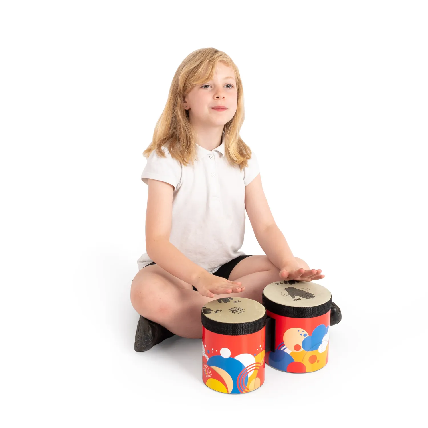 Percussion Plus Slap KidZ bongodrums 5+6 inch met handposities