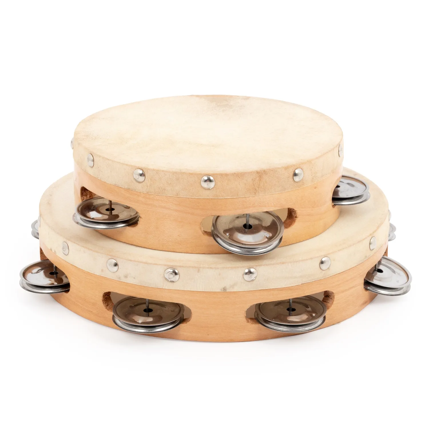Percussion Plus naturel tamboerijn set 6 en 8 inch