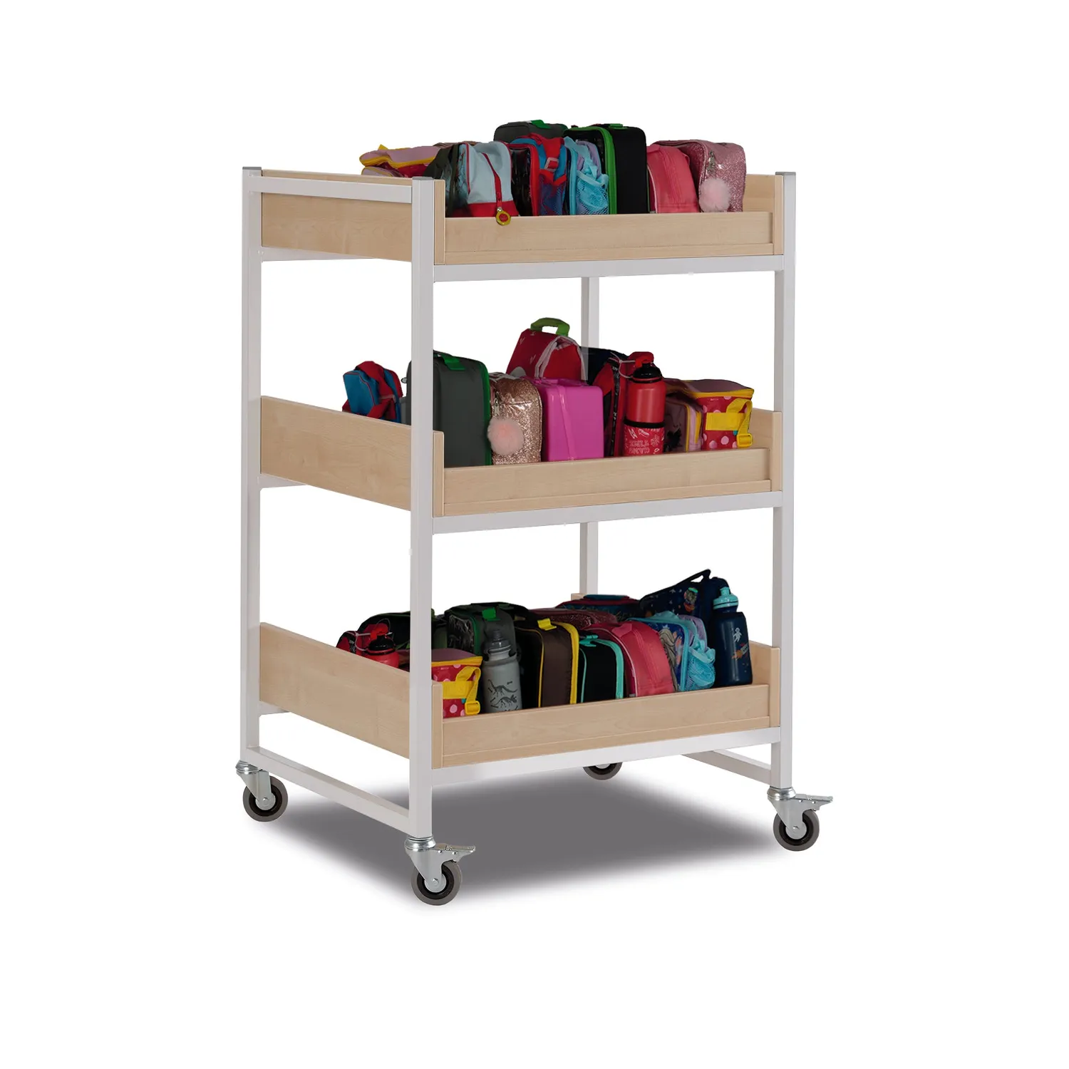 Monarch medium opbergwagen 3 planken grijs 60 kg